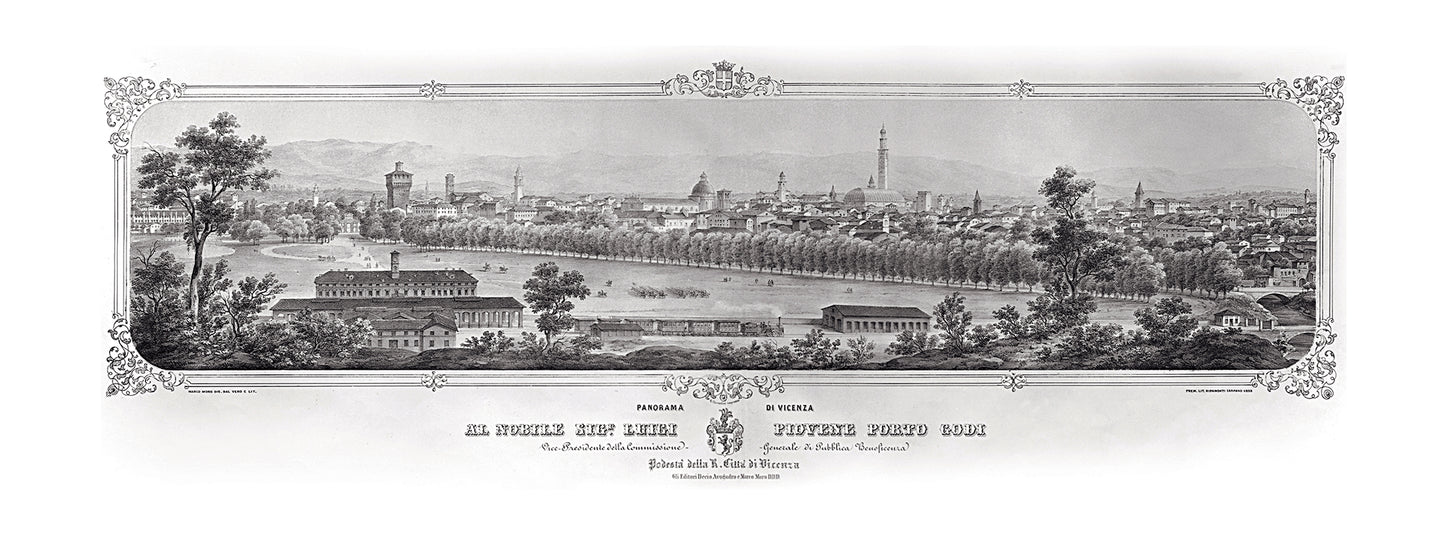 MORO - Veduta della città verso Monte Berico 1852