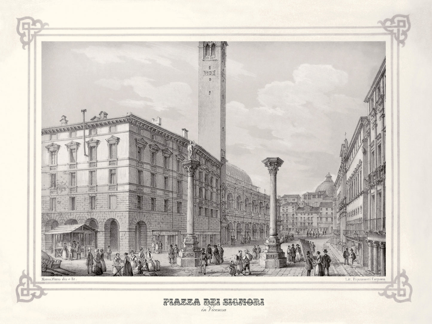 MORO - Veduta di Piazza dei Signori di Vicenza