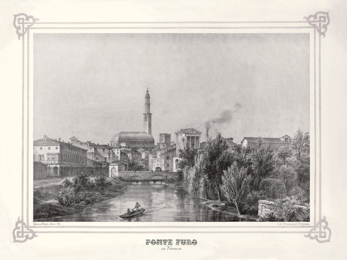 MORO - Veduta di Ponte Furo a Vicenza