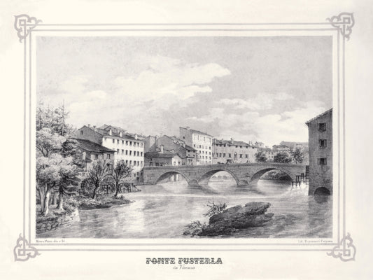 MORO - Veduta di Ponte Pusterla a Vicenza